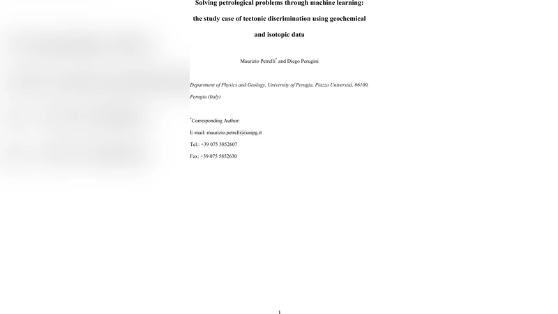 Solving petrological problems through machine learning: the study case   of tectonic discrimination using geochemical and isotopic data