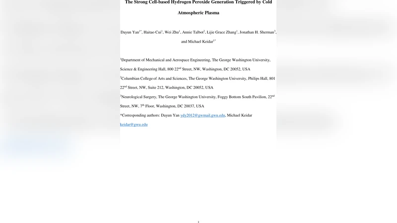 The Strong Cell-based Hydrogen Peroxide Generation Triggered by Cold   Atmospheric Plasma