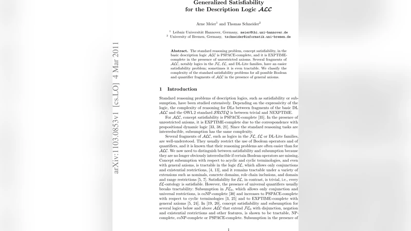 Generalized Satisfiability for the Description Logic ALC