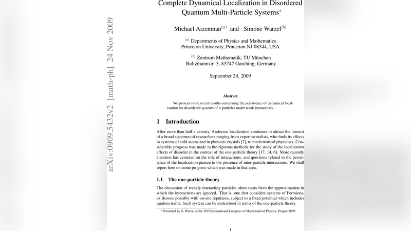 Complete Dynamical Localization in Disordered Quantum Multi-Particle   Systems