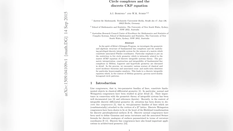 Circle complexes and the discrete CKP equation