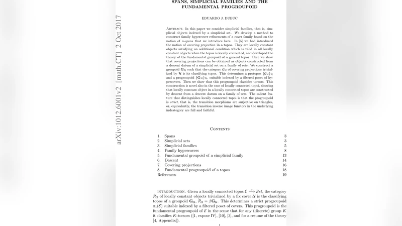 Spans and simplicial families