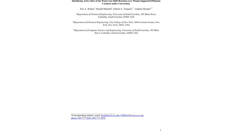 Identifying Active Sites of the Water-Gas Shift Reaction over Titania   Supported Platinum Catalysts under Uncertainty