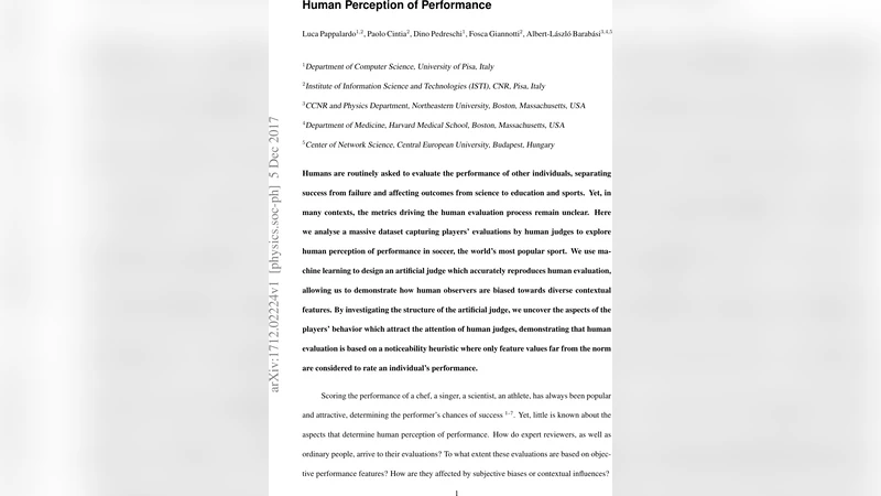 Human Perception of Performance