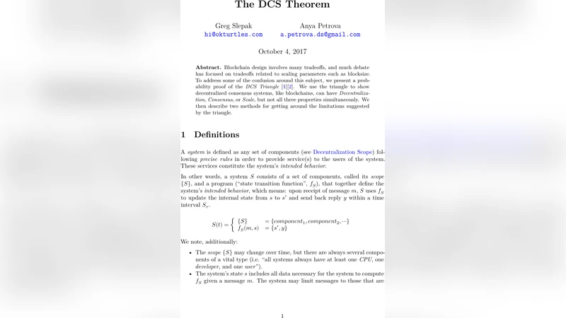 The DCS Theorem