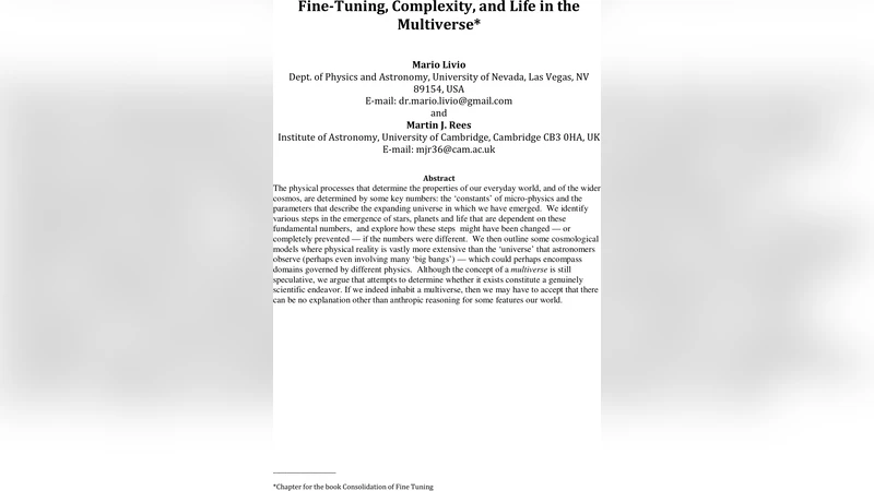 Fine-Tuning, Complexity, and Life in the Multiverse