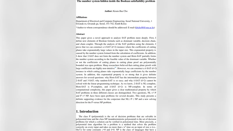The number system hidden inside the Boolean satisfiability problem