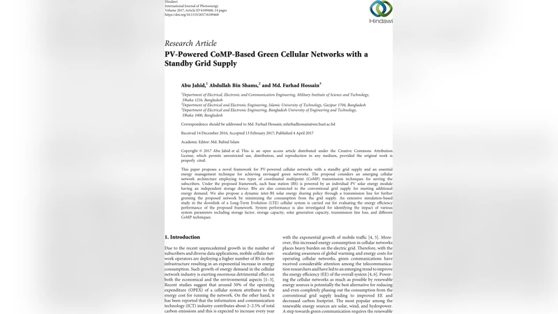 PV-Powered CoMP-Based Green Cellular Networks with a Standby Grid Supply