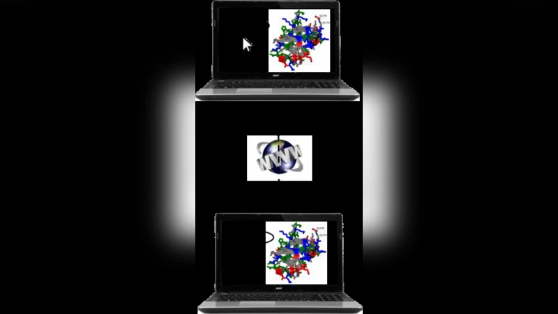Concurrent interactive visualization and handling of molecular   structures over the Internet in web browsers