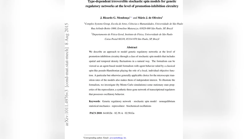 Type-dependent irreversible stochastic spin models for genetic   regulatory networks at the level of promotion-inhibition circuitry