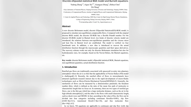 Discrete ellipsoidal statistical BGK model and Burnett equations