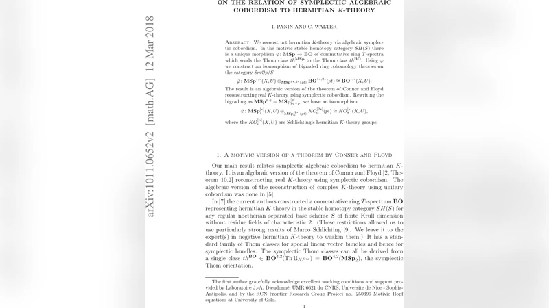 On the relation of symplectic algebraic cobordism to hermitian K-theory