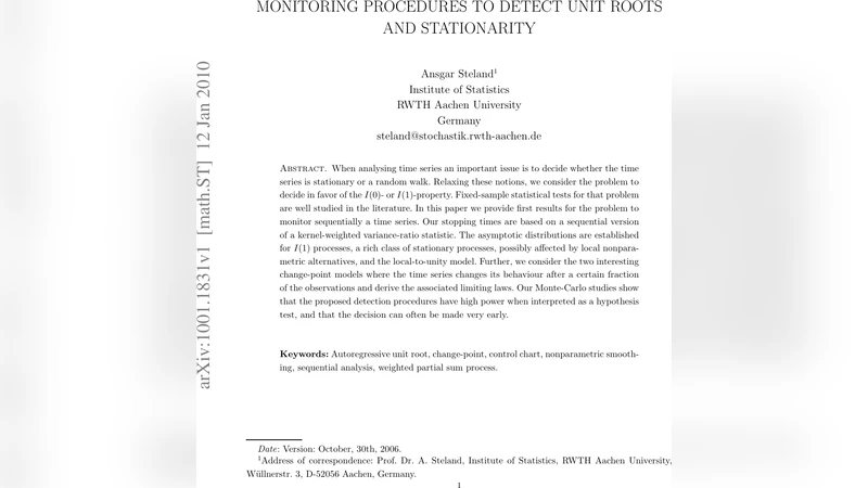 Monitoring Procedures to Detect Unit Roots and Stationarity