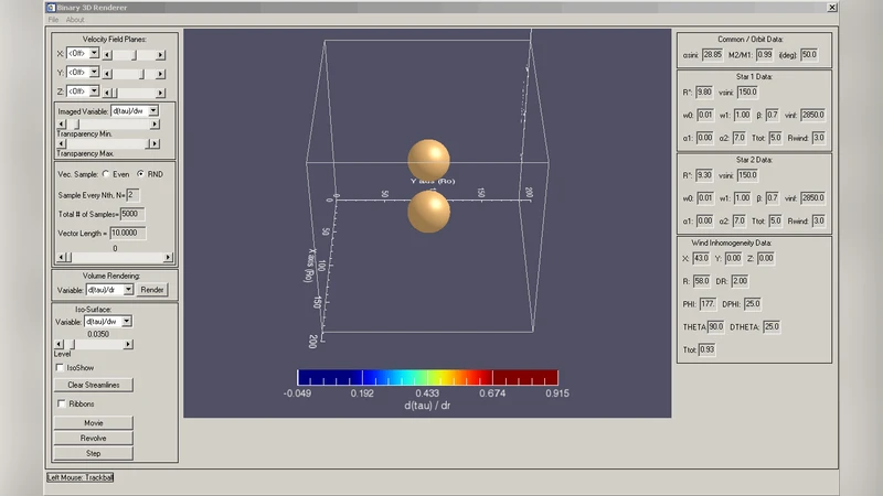 Realistic Multimedia Tools based on Physical Models: II. The Binary 3D   Renderer (B3dR)