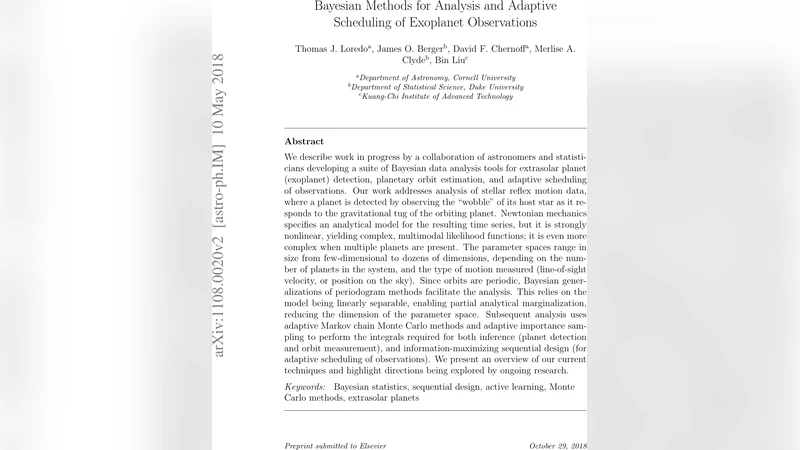 Bayesian Methods for Analysis and Adaptive Scheduling of Exoplanet   Observations