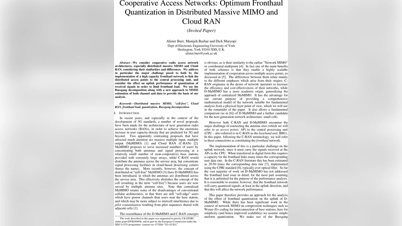 Cooperative access networks: Optimum fronthaul quantization in   distributed Massive MIMO and cloud RAN