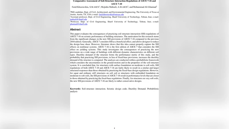 Comparative Assessment of Soil-Structure Interaction Regulations of ASCE   7-16 and ASCE 7-10