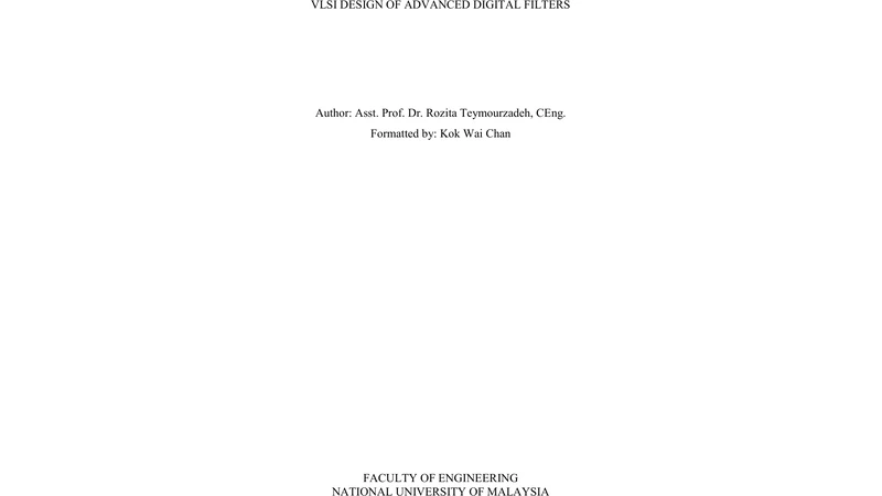 VLSI Design Of Advanced Digital Filters