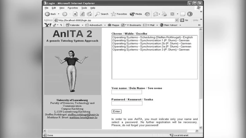 Analyzing Design Process and Experiments on the AnITA Generic Tutoring   System