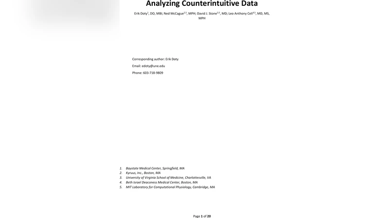Analyzing counterintuitive data