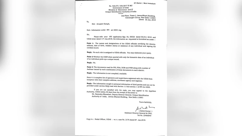 Is Indias Unique Identification Number a legally valid identification?