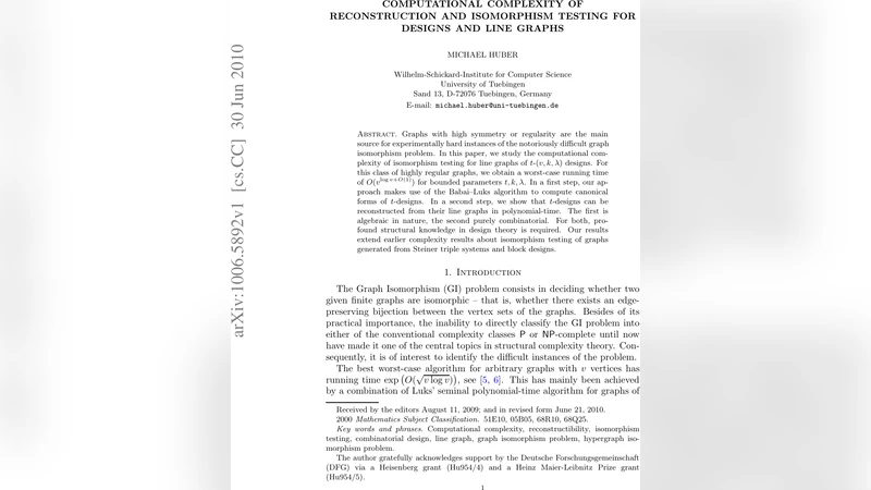 Computational complexity of reconstruction and isomorphism testing for   designs and line graphs