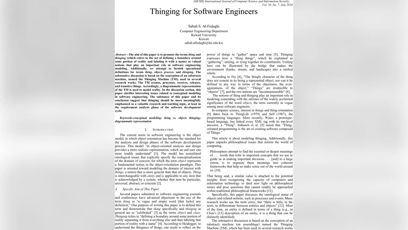 Thinging for Software Engineers
