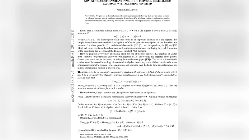 Nonexistence of invariant symmetric forms on generalized Jacobson-Witt   algebras revisited
