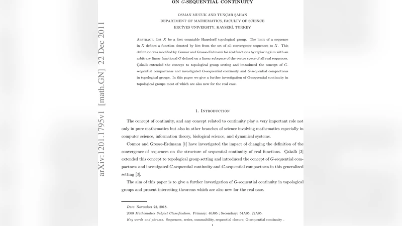 On G-Sequential Continuity