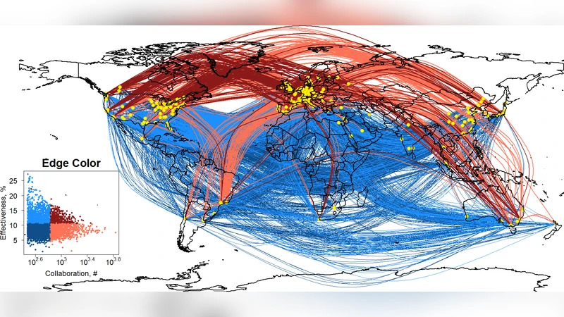 Mapping the efficiency of international scientific collaboration between   cities worldwide