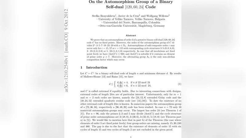 On the Automorphism Group of a Binary Self-dual [120, 60, 24] Code