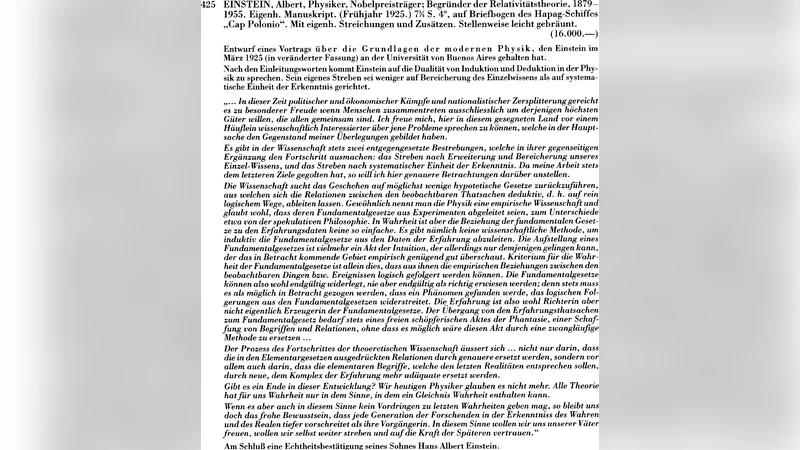 Unpublished opening lecture for the course on the theory of relativity   in Argentina, 1925