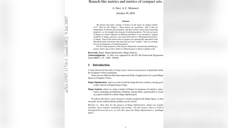 Banach-like metrics and metrics of compact sets