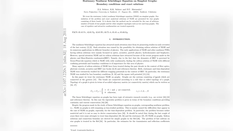 Stationary Nonlinear Schr"odinger Equation on Simplest Graphs: Boundary   conditions and exact solutions