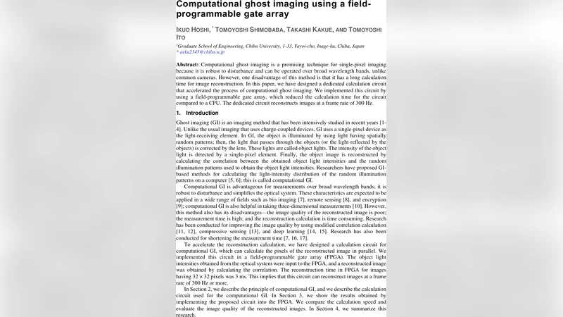 Computational ghost imaging using a field-programmable gate array