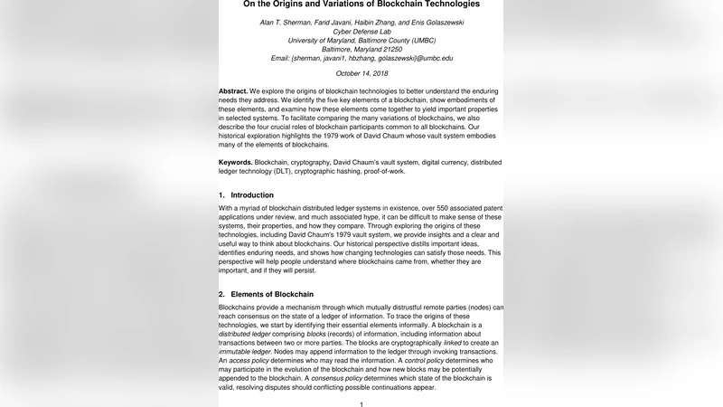 On the Origins and Variations of Blockchain Technologies