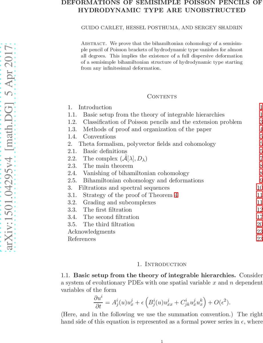 Deformations of semisimple Poisson pencils of hydrodynamic type are   unobstructed