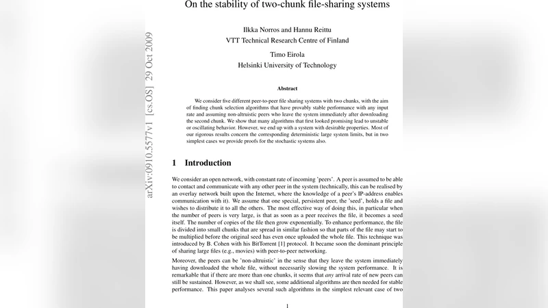 On the stability of two-chunk file-sharing systems