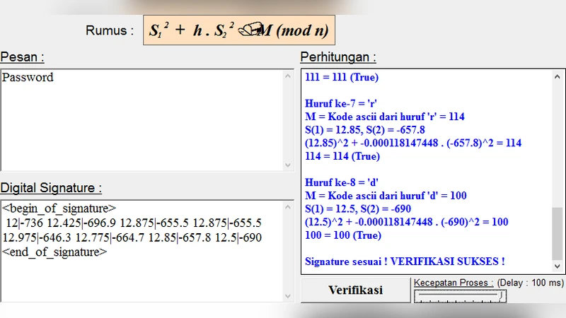 Digital Signature Security in Data Communication