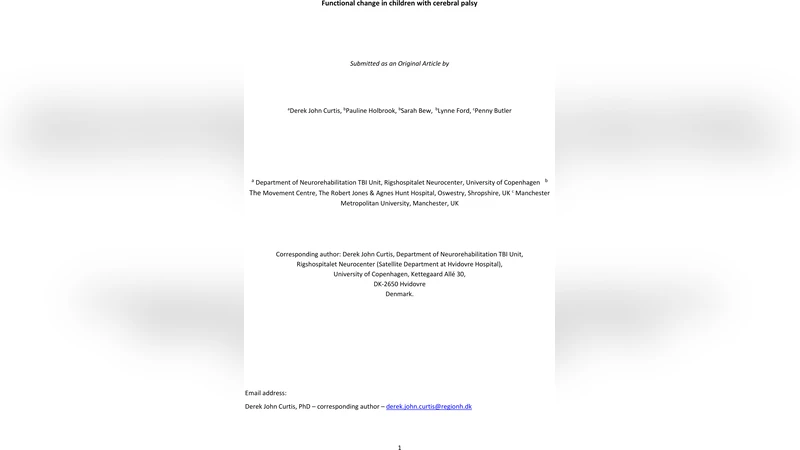 Functional change in children with cerebral palsy