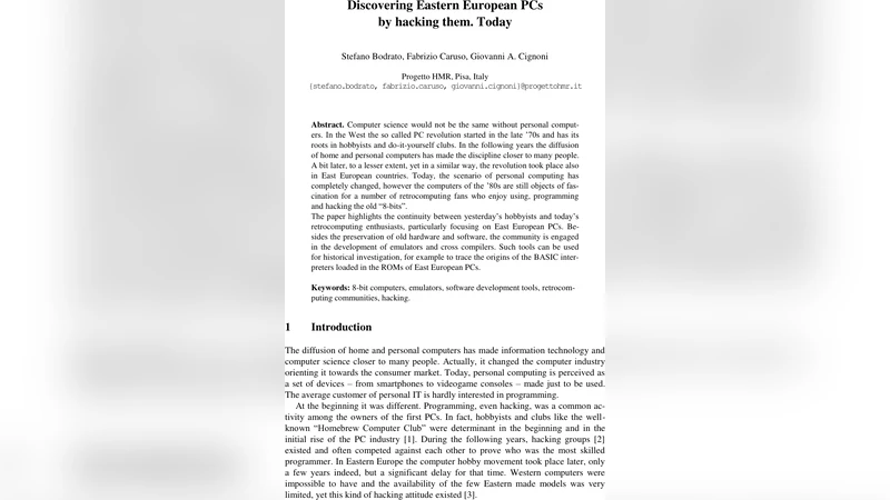 Discovering Eastern European PCs by hacking them. Today