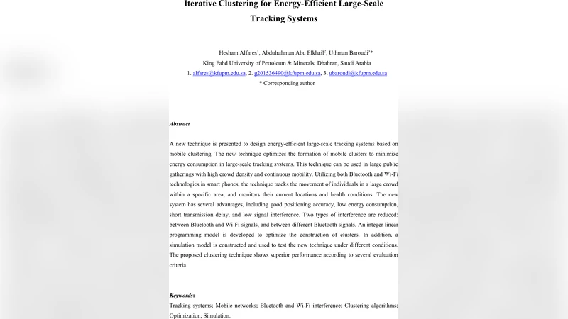Iterative Clustering for Energy-Efficient Large-Scale Tracking Systems