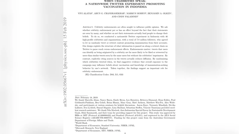 When Celebrities Speak: A Nationwide Twitter Experiment Promoting   Vaccination in Indonesia