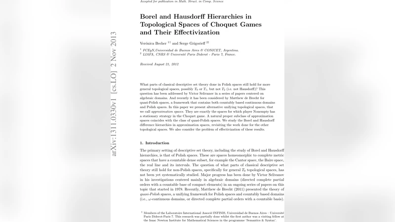 Borel and Hausdorff Hierarchies in Topological Spaces of Choquet Games   and Their Effectivization