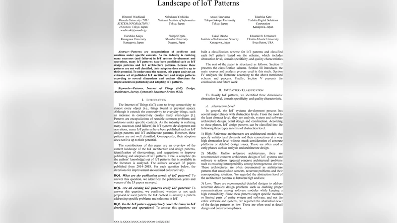 Landscape of IoT Patterns