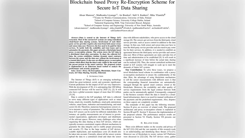 Blockchain based Proxy Re-Encryption Scheme for Secure IoT Data Sharing