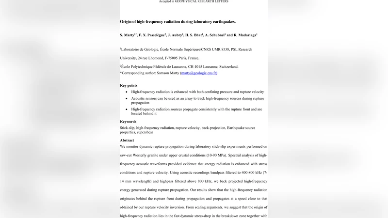 On the origin of thigh-frequency radiation in experimental earthquakes