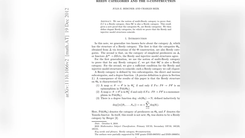 Reedy categories and the $Theta$-construction