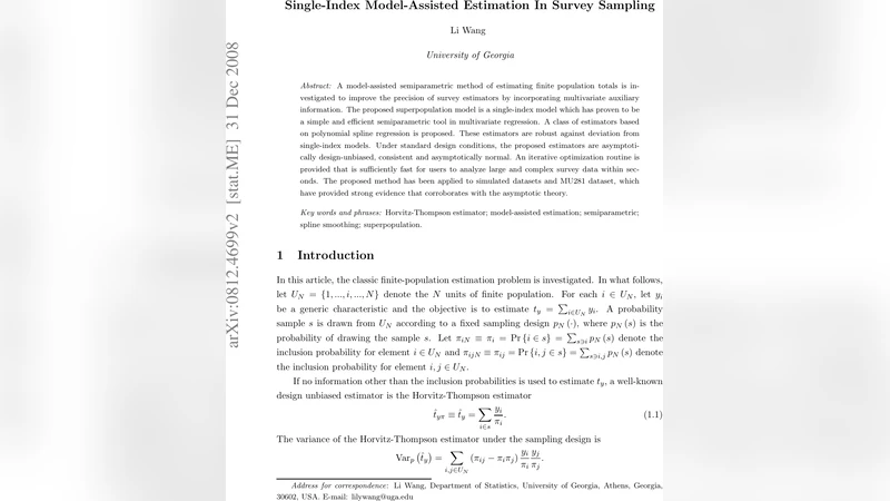 Single-Index Model-Assisted Estimation In Survey Sampling