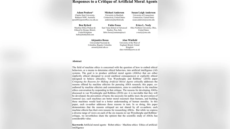Responses to a Critique of Artificial Moral Agents